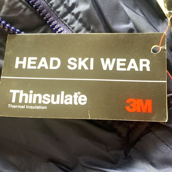 - Head Vintage Skiwear Zip Front Pants with suspenders Navy Size 12 O730 - Picture 13 of 16